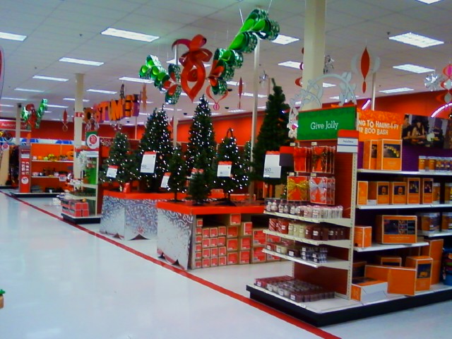 The holiday section at Target